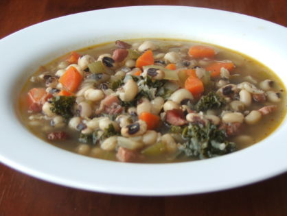 Black-Eyed Peas and Greens Soup